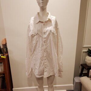 Levi's Strauss and Co. Men's White Button Down Shirt 100% Cotton Size XXL
